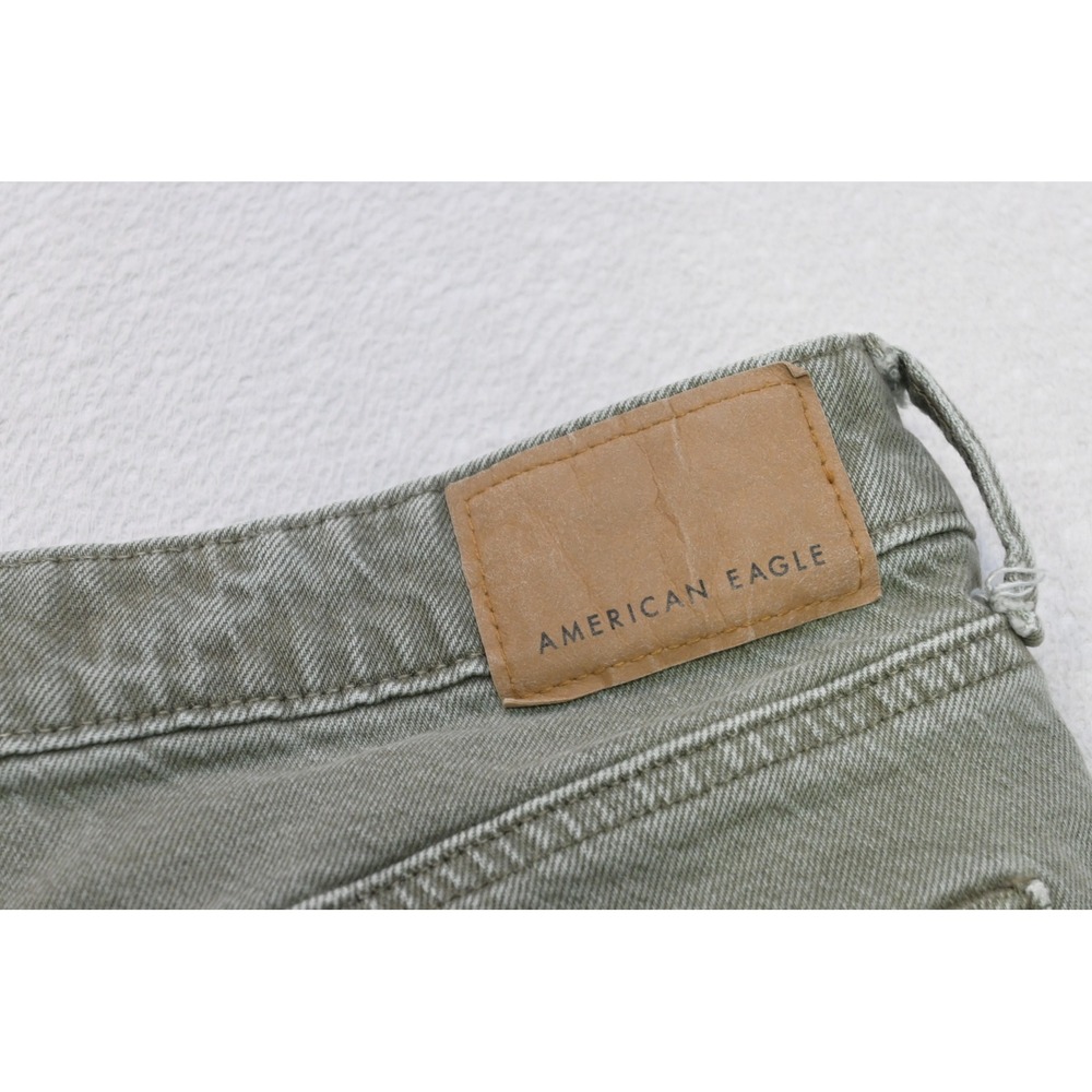 American Eagle Slim Straight Jeans Mens 33x32 Olive Green Easyflex Stretch